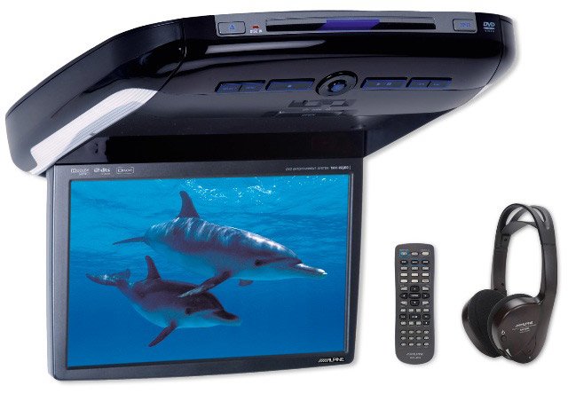 Monitor Auto Alpine PKG-2100P, Monitor plafon 102 inch, DVD Player